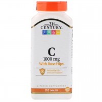 Vitamin C, with Rose Hips, 1000 mg (110таб) 